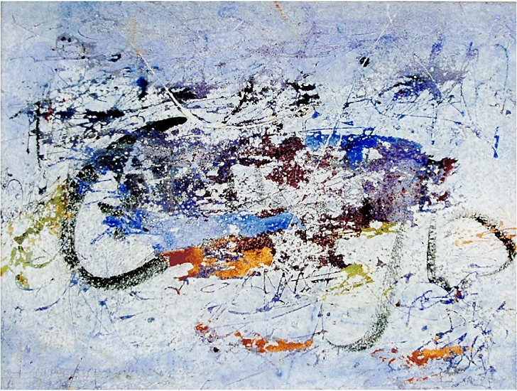 'Mauertattoo', Acryl auf Karton, 27 x 36 cm, 2001 001