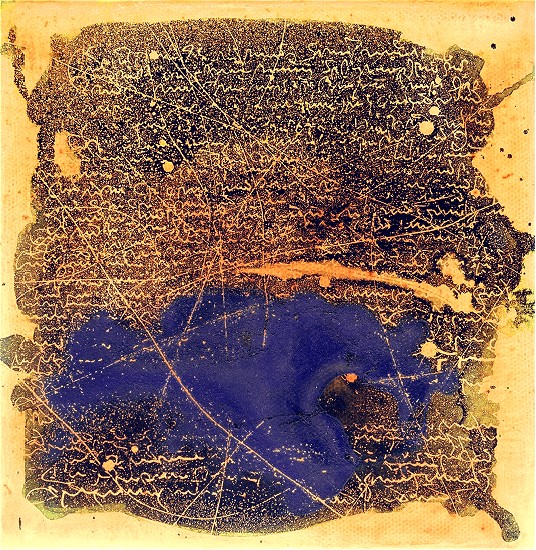 P10, Mischtechnik auf Nessel, 20 x 20cm, 2002 001