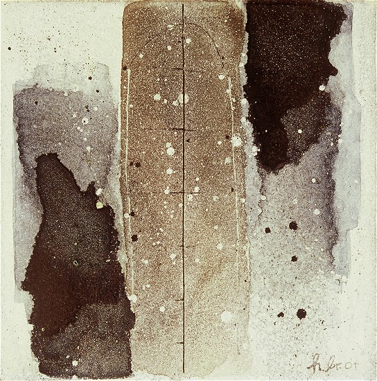 P12, Mischtechnik auf Nessel, 20 x 20cm, 2002 001