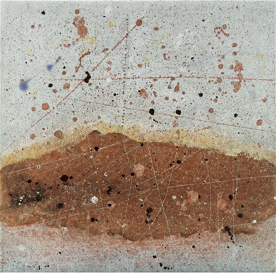 P1, Mischtechnik auf Nessel, 20 x 20cm, 2002 001