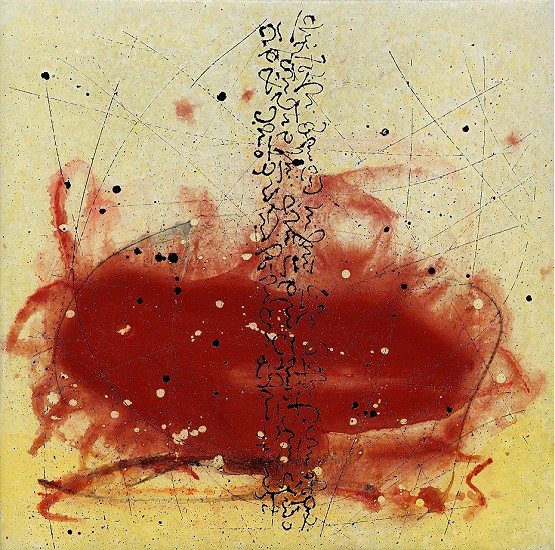 P6, Mischtechnik auf Nessel, 20 x 20cm, 2002 001