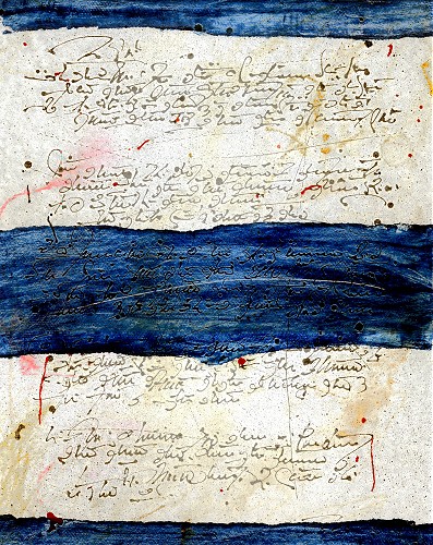 Skizzen zu Leoš Janacek (2), Mischtechnik auf Leinwand, 32 x 25 cm, 2003 001