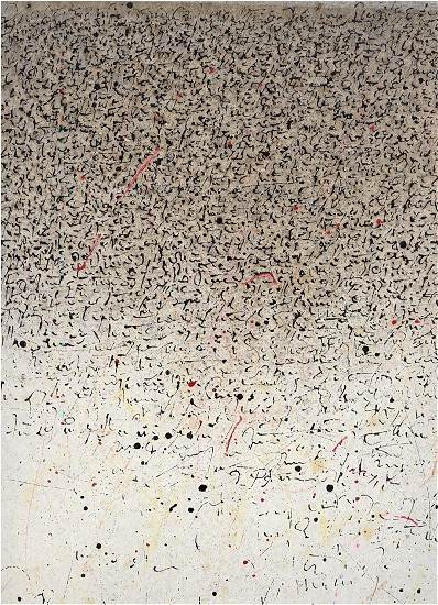 S8, Mischtechnik auf Nessel, 32 x 25 cm, 2003 001